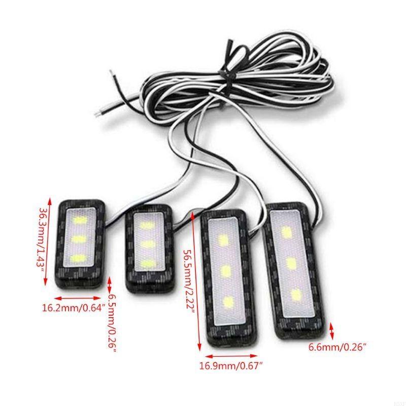 2025 New 4Pcs LED Car Interior Lamp Night Led Decoration Mini Light Ambient Lighting Car Styling Light