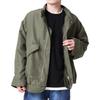 Mod Quilted Jacket with Detachable Military Short Size L Men's Coat, 3-Way Liner, Fall/Winter Jacket, N3B, Length, Khaki,