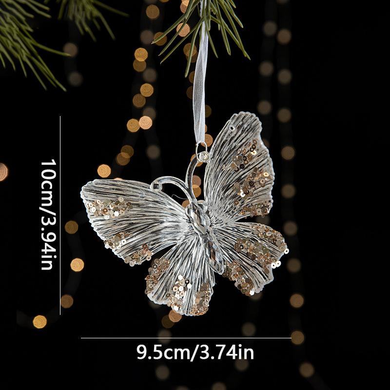 Рождественская прозрачная рождественская елка 1 Акриловые подвески Украшения Блестки Сцена Установка Реквизит