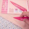 Pink Point Turner & Seam Creaser - 3-in-1 Sashiko Awl Fabric Scoring Tool Quilting Presser Origami Folder for Sewing Paper Craft