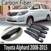 Черное углеродное волокно для Toyota Alphard Vellfire AH20 2008 2009 2010 2011 2012 2014 2015, наклейка на дверную ручку автомобиля