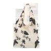 Super wind underarm fashion bag women's three-dimensional black butterfly canvas bag leisure travel literature and art large capacity