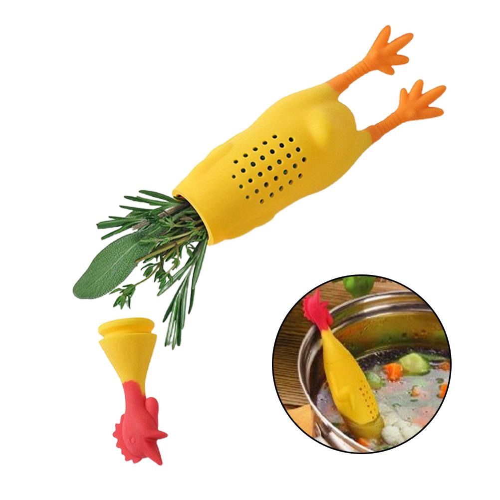 Kitchen Tools Gadgets Silicone Screaming Chicken Spice Box Seasoning Container Spice Bag