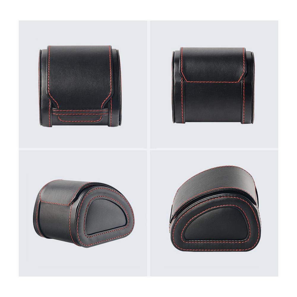 Whatna Коробка для хранения часов из натуральной кожи для интерьера, толстая, водонепроницаемая и идеально подходит для бизнеса и переноски. Ваш коричневый и черный кейс, на 1 часы,