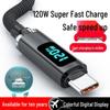 120 Вт USB-C кабель для сверхбыстрой зарядки для телефонов Huawei Honor с поддержкой 6A Flash Charging