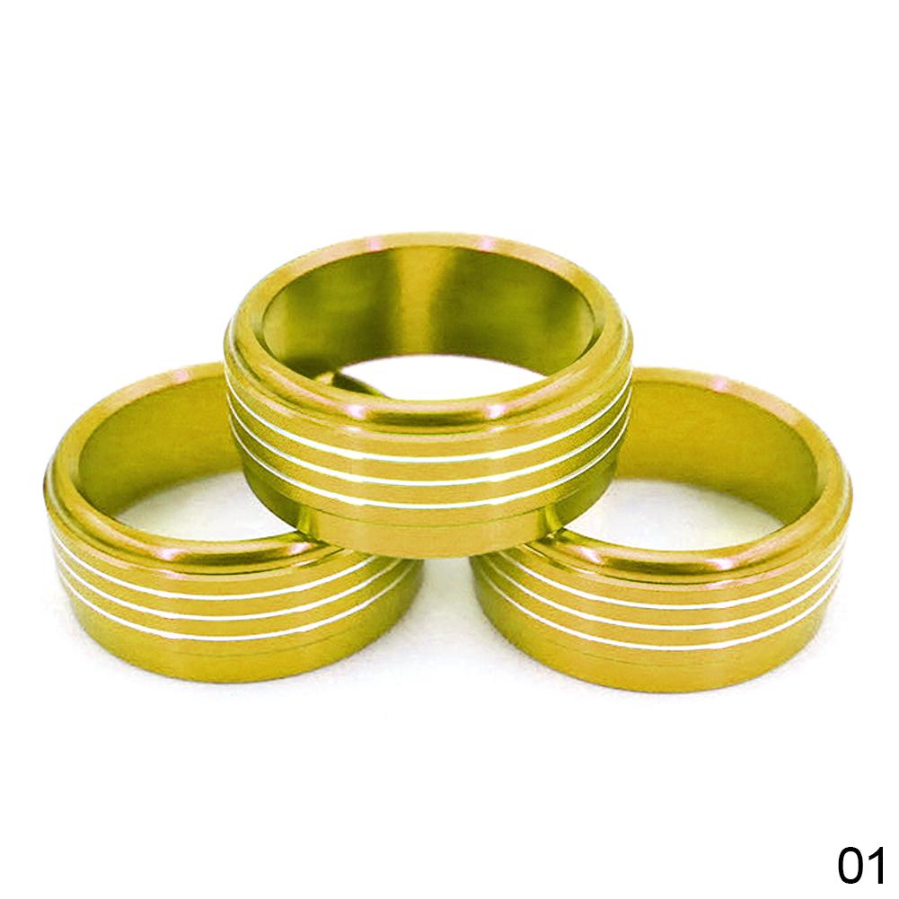 3Pcs/Set Car Styling AC Adjustment Knob Decorative Ring For Subaru Forester Impreza XV Crosstrek WRX Levorg Auto Accessories