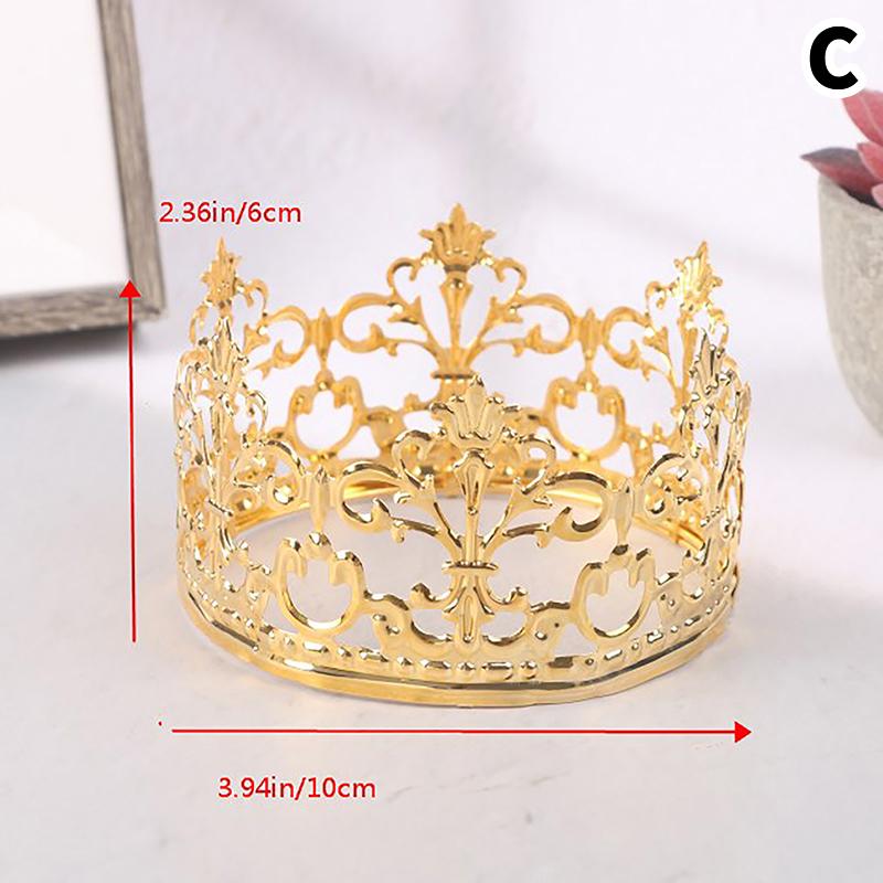 Crown Cake Decoration Princess Topper Children Ornaments For Wedding Birthday KTY