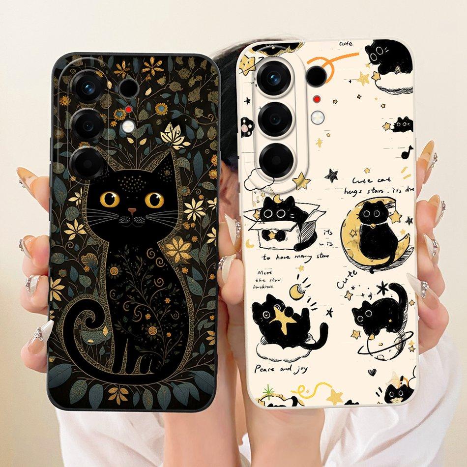 For Tecno Camon 50 Pro 4G CN5c Cute Cat Flower Cartoon Phone Case For Tecno Camon 50Pro 4G Soft Silicone Covers Bumpers