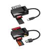 Быстрые USB 3.0 кард-ридеры-адаптеры для носителей данных TF MS CF Plug and Play Компактный размер для путешествий
