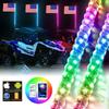 2/3/4FT RGB LED Whip Lights Customizable Length Multicolor Flagpole Decorative Lamps For UTV ATV Polaris RZR