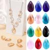 20Pcs Glass Water Drop Pendant Set 2mm Hole Size Clear Necklaces Bracelets Hair Stick Pendant DIY Jewelry Making Supplies