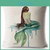 Роскошная аниме мультяшная наволочка с русалкой для шикарного дивана, гостиной, квадратная наволочка