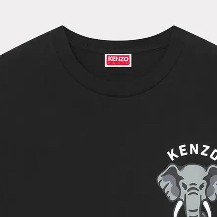 KENZO Elephant Printed Crewneck T-Shirt FE55TS1884SG-99J