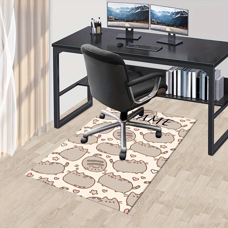Милый, Пушистый, Кошачий Офисный Ковер Мягкий Полиэстер Ковер для Входа Моющийся Нескользящий Машинная Стирка В