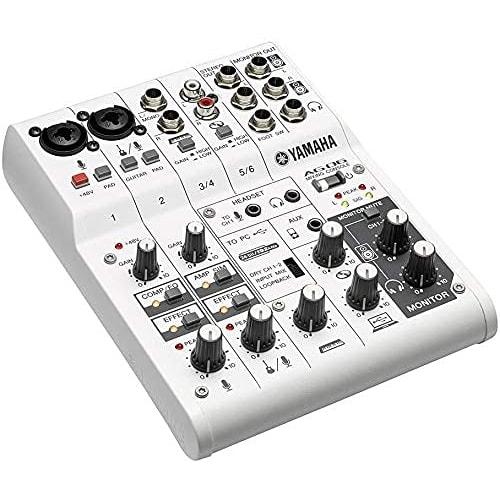 Refurbished Yamaha AG06 6-Channel Webcasting Mixer/Audio Interface with Convenient Features for Internet Streaming and Compatible with Cubasis LE Musi