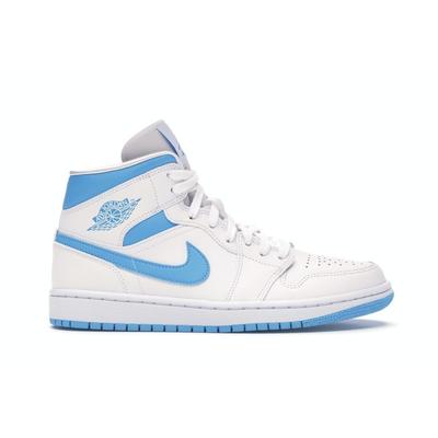 Женские кроссовки Air 1 Mid UNC White Carolina-Blue BQ6472-114