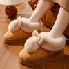 Cute Plush Rabbit Cotton Shoes Winter Bag Heel Slippers Home Warm Office Thick-soled Cotton Slippers