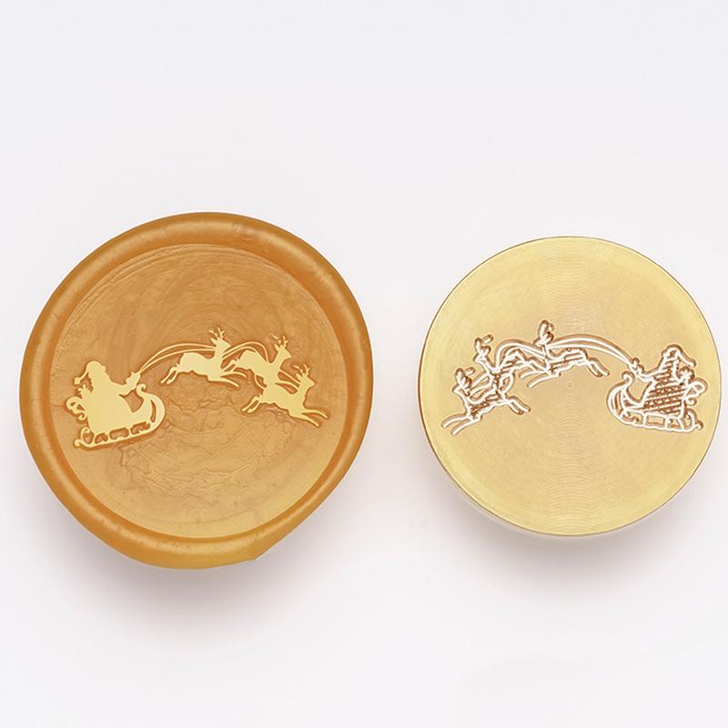 Счастливого Рождества сургучной печатью головы рождественские новогодние печати серии