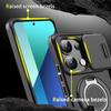 Magnetic Fold Stand Ring Bracket Phone Case For Xiaomi Redmi Note 14 13 Pro Plus 5G 4G 14S Slide Camera Cover Dual Layer Bumper