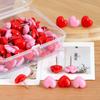50pcs Plastic Plastic Push Pins Heart Shape PP Metal Push Pins Thumb Tacks  School Stationery