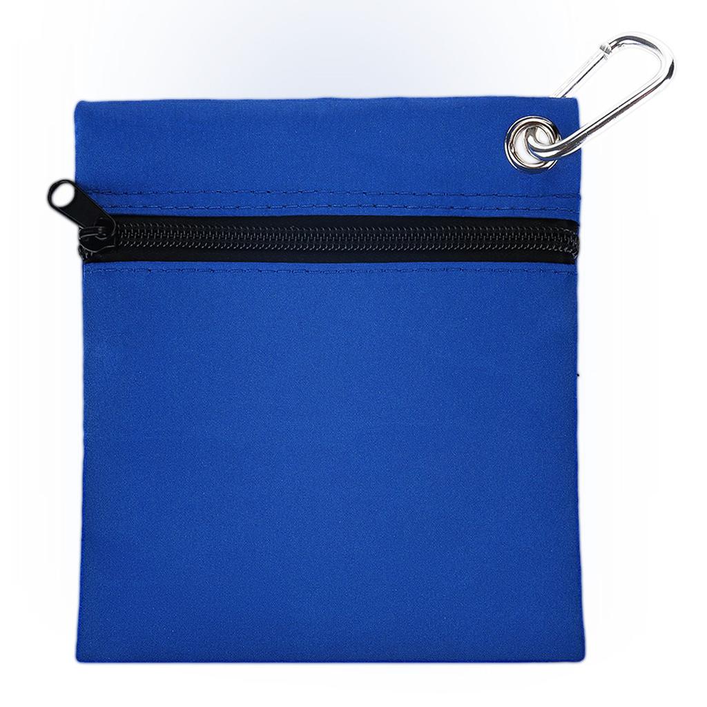 Zippered Golf Tee Ball Storage Bag Holder with Carabiner Golfing Accessories