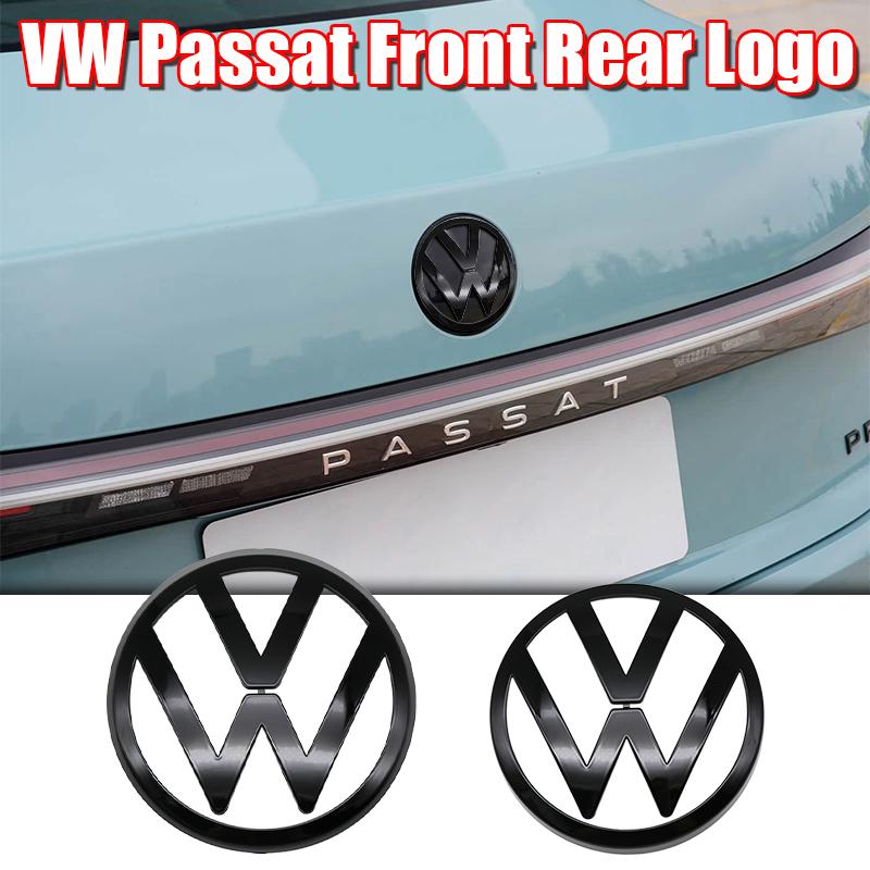 2pcs ABS Car Front Grill Emblem Rear Trunk Badge Logo for Volkswagen VW Passat 2019-2024 Scirocco Premium Pro Plus Extra Quality zw8