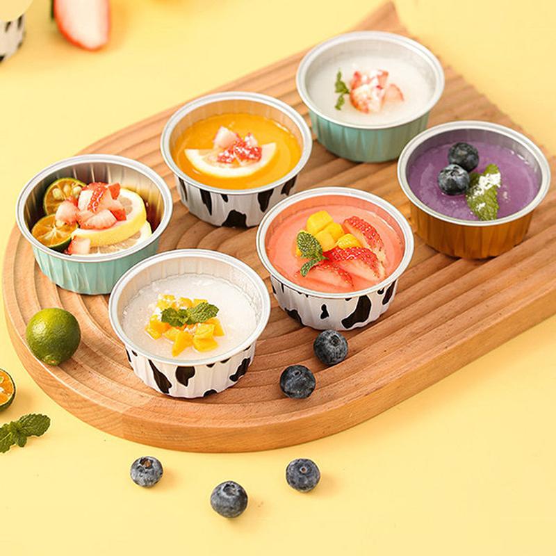 10/20/50 шт. Круглые формы для выпечки из жести, бумаги, фольги с крышками, многоразовые формочки для кексов, десертов, фланцев, мини-формы для тортов, форма для хлеба, форма для заварного крема