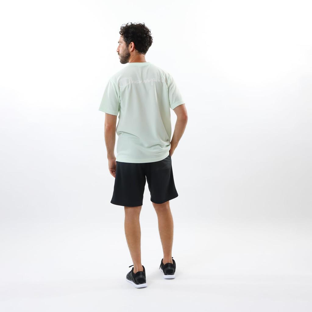 Champion Short Sleeve Crew Quick UV Water Script Men's T-Shirt, Neck, Drying, Protection, Repellent, Logo, Sportswear, C3-ZS312-425-M