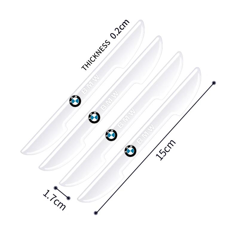 4 шт. Прозрачная защитная накладка на дверь автомобиля, защита от столкновений Для bmw e46 e39 e90 e60 e30 f10 f11 f20 f30 g20 g30 x1 x3 x5 z4