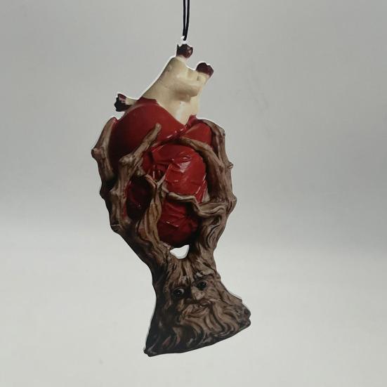 Украшение на Хэллоуин, человеческое сердце, корень дерева, черная кошка, призрачная статуэтка, ручная работа, акриловый кулон для стола, сада, офиса