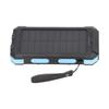 Portable Solar Power Bank 30000mAh Blue Solar Power Bank with LED Camping Flashlight for Outdoor
