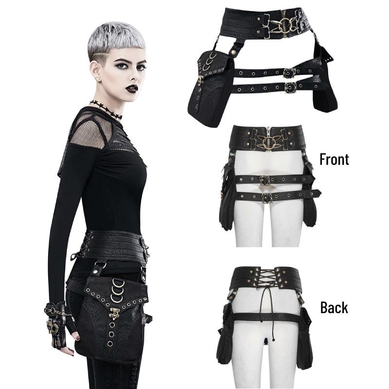 Женская поясная сумка Gearduke из искусственной кожи в стиле стимпанк с винтажным держателем для телефона, трендовая трансграничная мода