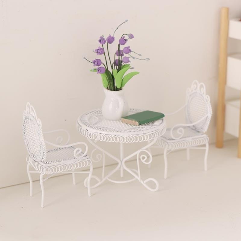 Coffee Table Chair Furniture Model for Dollhouses Living Room Scene Realistic Coffee Table Model for Creative Furniture