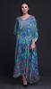 Phagun Peacock Bird Long Caftan Maxi Dress Beach Swimwear Cover Up Womens
