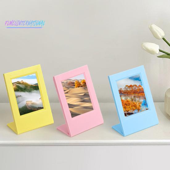 2 шт. 3-дюймовая фоторамка, отдельно стоящая L-образная форма, дисплей для хранения фотографий, однотонная акриловая долговечная настольная фоторамка с защитой от трещин