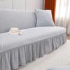 Turkish Thickened Elastic Sofa Bed Cover - Anti-Slip, Anti-Scratch, All-Season, Small Square, Solid Color