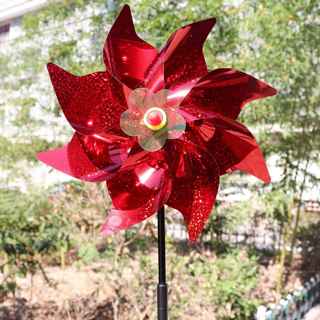 24CM Octagonal Children's Windmill Stall Bird Color Plastic Decoration Stall Toy DIY