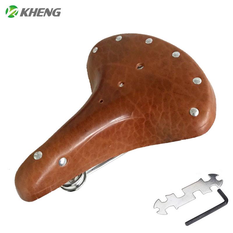 Подушка для сиденья велосипеда из воловьей кожи в стиле ретро – седло для горного велосипеда из натуральной кожи для комфортной езды