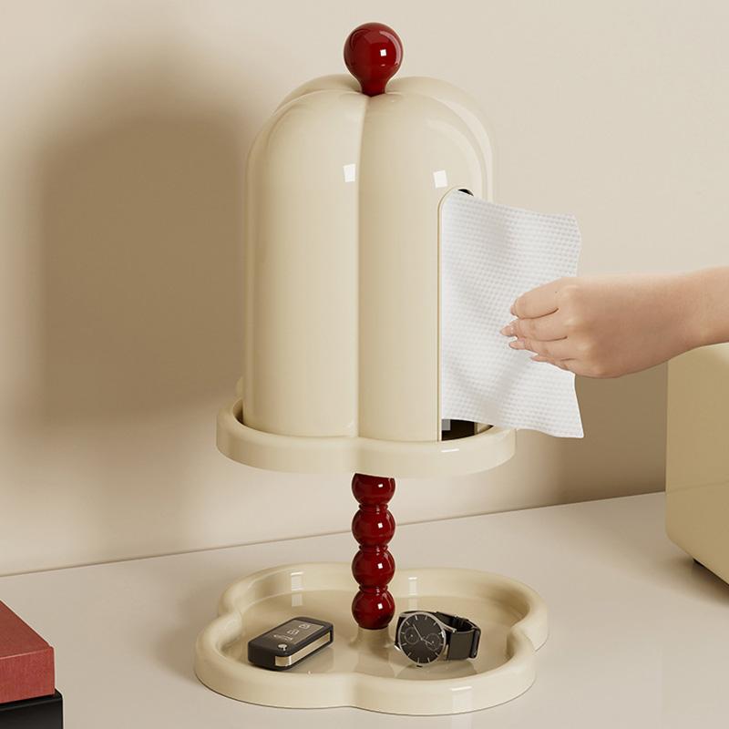 Vintage Tissue Box with Lid Double-layer Storage Rack for Roll Paper Key Jewelry Dust-proof Pumping Paper Box Home Organizers