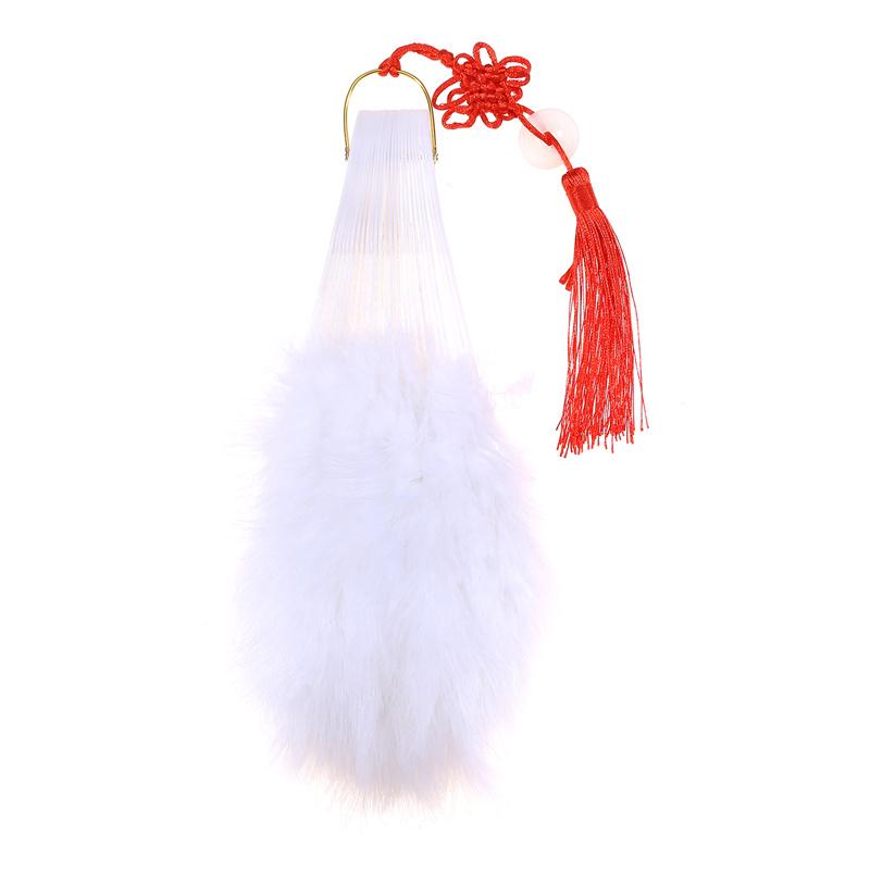 Feather Fan Hand Fan Chinese Style Adult Cheongsam Walk Show Nostalgia Fan Portable Folding Fan Square Dance Performance Props Summer