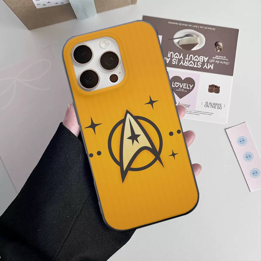 S-Star T-Trek Soft Corrugated Phone Case For iPhone 11 12 13 14 15 16 17 Pro Max Plus Pro Shockproof Cover
