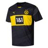 Borussia Dortmund 2024/25 Away Pullover Color Block Logo Breathable Short Sleeve T-Shirt Men Tops Black 77495602
