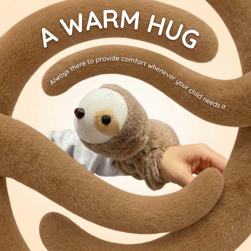 Wrist Style Sloth Slap Bracelet Simulation Plush Doll Slap Bracelet Animal Plush Wrist Band Kids