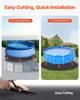 15ft Round Pool Liner Pad, Pool Liner Pad for Above Ground Swimming Pools, Extra-Thick Pool Mat, Prevents Punctures, Recycled Geotextile Material