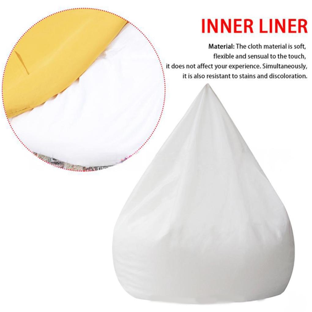 Чехол на кресло-мешок для гостиной, дивана, многоразовый чехол для кресла-мешка для дома, однотонный, декоративный, пыленепроницаемый