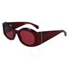 Burgundy Oval Ladies Sunglasses Sf2008s 612 55