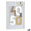 Photo Frame 52.5 X 2.5 X 72.5 Cm White Plastic MDF Wood (6 Units)