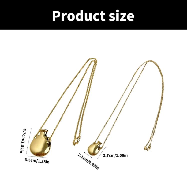 Многофункциональное ожерелье на длинной цепочке, металлическая подвеска в виде вазы, металлическая текстура, подходит для повседневной носки и вечеринок