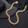 12mm Cuban Chain Rhinestone Hip-Hop Necklace – High-Quality, Versatile Design.