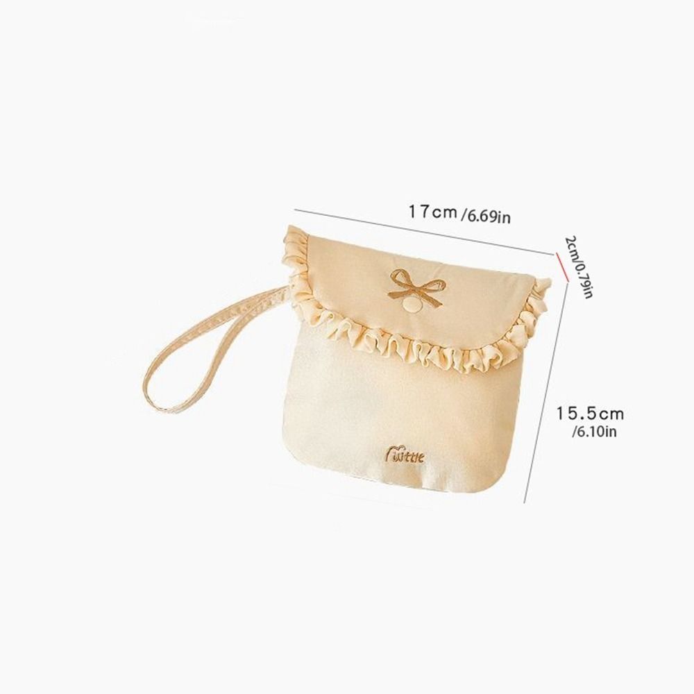 Bowknot Sanitary Napkin Storage Bag Cotton Cloth Bow Makeup Bag Creative Mini Cosmetic Bag Women